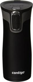 img 3 attached to ☕ 16oz Matte Black Contigo Autoseal West Loop Stainless Steel Travel Mug with Convenient Easy-Clean Lid