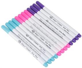 img 2 attached to 🖌️ 12-PACK Disappearing Ink Marking Pen for Cloth - Purple | Air/Water Erasable Pen, Fabric Marker, Temporary Marking, Auto-Vanishing Pen