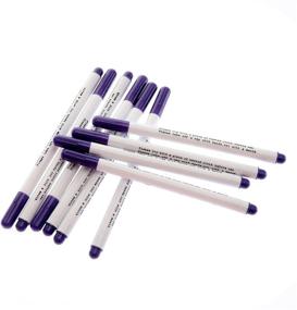 img 3 attached to 🖌️ 12-PACK Disappearing Ink Marking Pen for Cloth - Purple | Air/Water Erasable Pen, Fabric Marker, Temporary Marking, Auto-Vanishing Pen