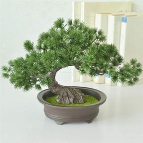 img 3 attached to 🌳 Artificial Bonsai Pine Tree – Faux Plastic Potted Plant for Home Decoration and Desktop Display – House Plants Bonsai Plant