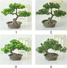 img 2 attached to 🌳 Artificial Bonsai Pine Tree – Faux Plastic Potted Plant for Home Decoration and Desktop Display – House Plants Bonsai Plant