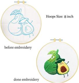 img 2 attached to 🧵 Beginner Cross Stitch Kit with Pattern - Nuberlic 3 Pack Embroidery Kit for Adults & Kids with Stamped Needlepoint, Fabric Hoops, Threads - Ideal for Stitch Craft Projects