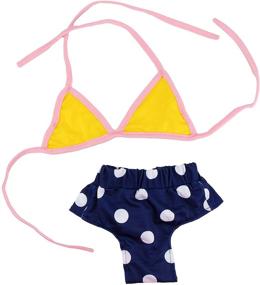 img 4 attached to Midlee Yellow Polka Bikini Small