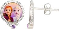 disney frozen sisters crystal earrings logo