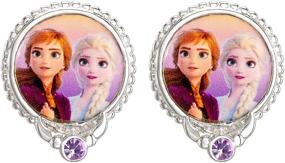 img 2 attached to Disney Frozen Sisters Crystal Earrings