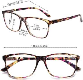 img 3 attached to 👓 SIGVAN Women's Blue Light Blocking Reading Glasses with Spring Hinge - Fashionable Pattern Print Eyeglasses