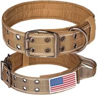 ultimate tactical dog collar with handle - large breed support - patch area and patches included logo