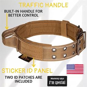 img 2 attached to Ultimate Tactical Dog Collar with Handle - Large Breed Support - Patch Area and Patches Included