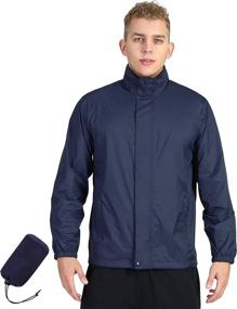 img 4 attached to 🧥 Outdoor Ventures Men's Rain Jacket: Waterproof, Lightweight Packable Rain Shell Raincoat with Hood for Golf, Hiking, and Travel