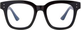 img 4 attached to 🕶️ Stylish Madison Avenue Blue Light Blocking Glasses: Fashionable Oversized Eyewear for Women, with Anti-Eyestrain& UV Protection - Computer Eyeglasses (in Black)