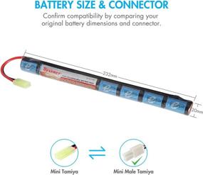 img 2 attached to 🔋 Tenergy Airsoft Battery 9.6V 1600mAh NiMH Stick Battery + Charger Bundle