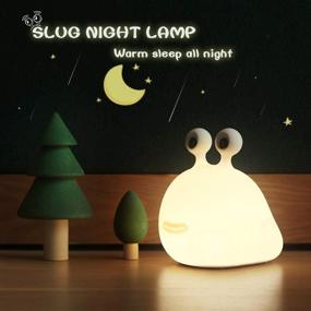 img 4 attached to 🌙 MUID Original Authentic Silicone Slug Night Light for Breastfeeding, Cute Animal Bedside Lamp for Baby Kids Teens, Soft Nursery Squishy Lamp with Touch Sensor for Bedroom