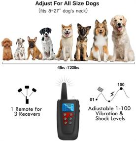 img 2 attached to 🐶 Paipaitek 3300Ft Range Shock Collars for Dogs with Remote - Electric Dog Collar for Large Medium Small Dogs, Waterproof Training Collar w/3 Modes: Beep, Vibration, Shock (1-100 Levels)