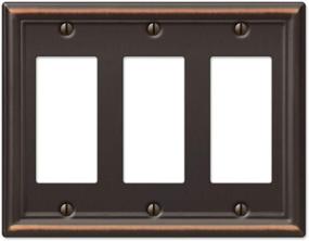 img 4 attached to Amerelle 149RRRDB Chelsea Wallplate - 3 Rocker, Aged Bronze - Steel, 1-Pack: Product Review and Buying Guide