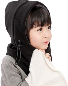 img 2 attached to Регулируемый ветрозащитный балахон для девочек на холодную погоду - идеальные аксессуары для погоды для детей.