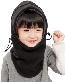 img 4 attached to Регулируемый ветрозащитный балахон для девочек на холодную погоду - идеальные аксессуары для погоды для детей.