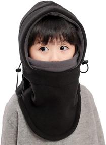 img 3 attached to Adjustable Windproof Girls' Balaclava for Cold Weather - Perfect Weather Accessories for Kids