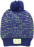 🎀 little girls' speckled beanie by under armour logo