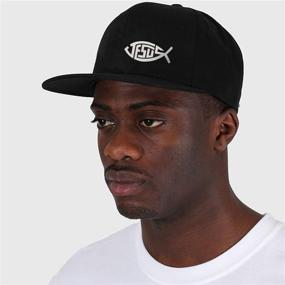 img 3 attached to 🧢 Men's Snapback Hats: Flat Bill Baseball Cap in Black, Adjustable Trucker Dad Caps