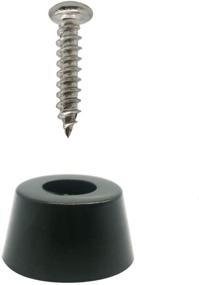 img 2 attached to Alamic Round Rubber Feet: Non-Slip Bumper + Stainless Steel Screws - 50 Pack