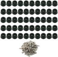 alamic round rubber feet: non-slip bumper + stainless steel screws - 50 pack logo