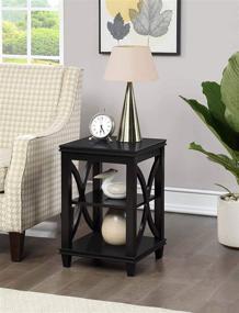 img 2 attached to 🏠 Convenience Concepts Florence End Table, Black - Stylish and Functional Accent Piece for Your Home