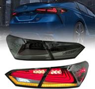 tt-abc tail lights for toyota camry 2018 2019 2020 2021 led drl car taillight assembly signal auto accessories lamp (smoke-2) logo