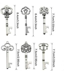 img 3 attached to GuiHe Pack of 60 Silver Skeleton Key Bottle Opener: Perfect Wedding Favors & Baby Shower Gifts