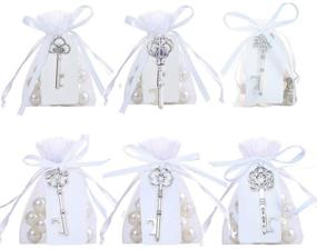 img 4 attached to GuiHe Pack of 60 Silver Skeleton Key Bottle Opener: Perfect Wedding Favors & Baby Shower Gifts