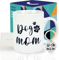 🐶 best dog mom ever coffee mug - funny dog mom mothers day birthday gifts for women - gifts for dog lovers pet owners - 11oz mom mug cup logo