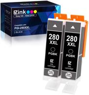 🖨️ e-z ink compatible cartridge replacement for canon pgi-280xxl: perfect for pixma tr7520 tr8520 ts6120 ts6220 ts8120 ts8220 ts9120 ts9520 ts9521c printers (2 pgbk) logo