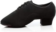 hroyl leather ballroom dance shoes for little boys, big kids, and men - lace-up latin tango salsa performence shoes z-238 логотип