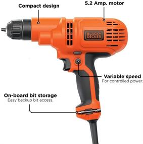 img 3 attached to 🔌 BLACK+DECKER DR260C Corded Drill with 5.2 Amp Motor