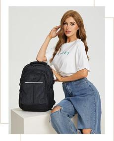 img 3 attached to 🎒 SCARLETON Multi Pocket Travel Bag: Water Resistant Laptop Backpack with Headphone & USB Port - H204301