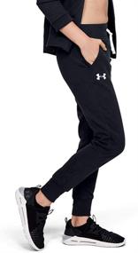 img 2 attached to Одежда для девочек Heather X Small и активные штаны джоггер от Under Armour.