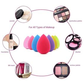 img 2 attached to 💄 Flawless Blend: 10pcs Makeup Sponge Set for Liquid, Cream, and Powder - Achieve Beauty Perfection!