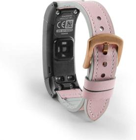 img 3 attached to 📱 C2D JOY Mixed Leather and Silicone Strap for Garmin vivosmart HR/HR+ Plus: Replacement Activity Tracker Band