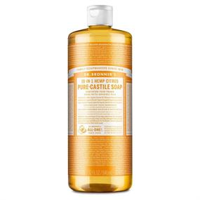 img 4 attached to 🍊 Organic Citrus Pure-Castile Liquid Soap by Dr. Bronner’s - 32 ounce, with 18-in-1 Uses for Face, Body, Hair, Laundry, Pets and Dishes. Concentrated, Vegan, Non-GMO.