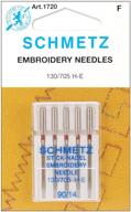 high-quality 90/14 schmetz embroidery sewing machine needles - pack of 25 - 130/705h h-e logo