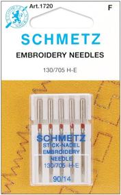 img 1 attached to High-Quality 90/14 Schmetz Embroidery Sewing Machine Needles - Pack of 25 - 130/705H H-E