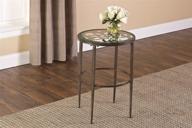 hillsdale marsala gray end table, 17.25 inches with rubbed brown accents - improved for seo логотип