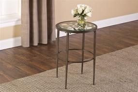 img 4 attached to Hillsdale Marsala Gray End Table, 17.25 Inches with Rubbed Brown Accents - Improved for SEO