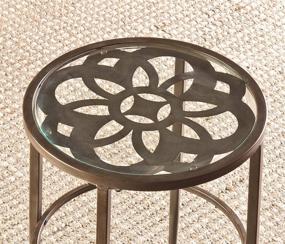img 1 attached to Hillsdale Marsala Gray End Table, 17.25 Inches with Rubbed Brown Accents - Improved for SEO
