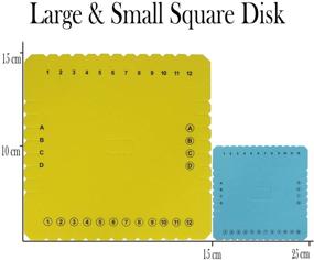 img 2 attached to 🌈 Versatile Kumihimo Disks Set - 4 Varied Looms for Braiding (Small & Large Round/Square Plates) (Multicolour)