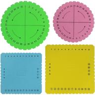 🌈 versatile kumihimo disks set - 4 varied looms for braiding (small & large round/square plates) (multicolour) logo