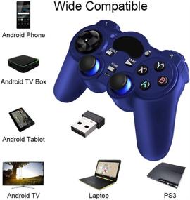 img 1 attached to 🎮 Wireless Gaming Controller Gamepad for PC/Laptop (Windows XP/7/8/10), PS3, Android, Steam - Blue