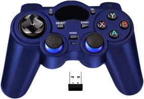 img 4 attached to 🎮 Wireless Gaming Controller Gamepad for PC/Laptop (Windows XP/7/8/10), PS3, Android, Steam - Blue