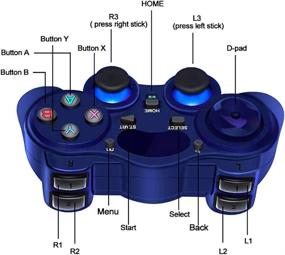 img 2 attached to 🎮 Wireless Gaming Controller Gamepad for PC/Laptop (Windows XP/7/8/10), PS3, Android, Steam - Blue