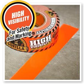 img 1 attached to 🦍 Gorilla High Visibility Duct Tape, 1.88 x 35 yd, Blaze Orange, Pack of 1 (SEO-Optimized)
