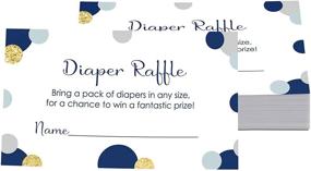 img 4 attached to Navy and Gold Diaper Raffle Ticket Set of 25 Games for Boys Baby Shower - Invitation Insert Card Pack – Twinkle Little Star Royal Prince Designs - Printed (2 x 3.5 Size) - Paper Clever Party